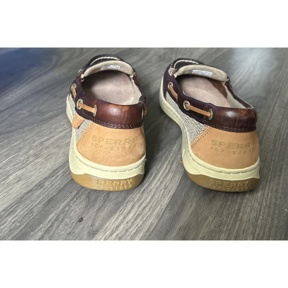 Sperrys Top Siders Women’s Size 6.5, Tan And Brown Boat Shoe - Picture 3 of 9